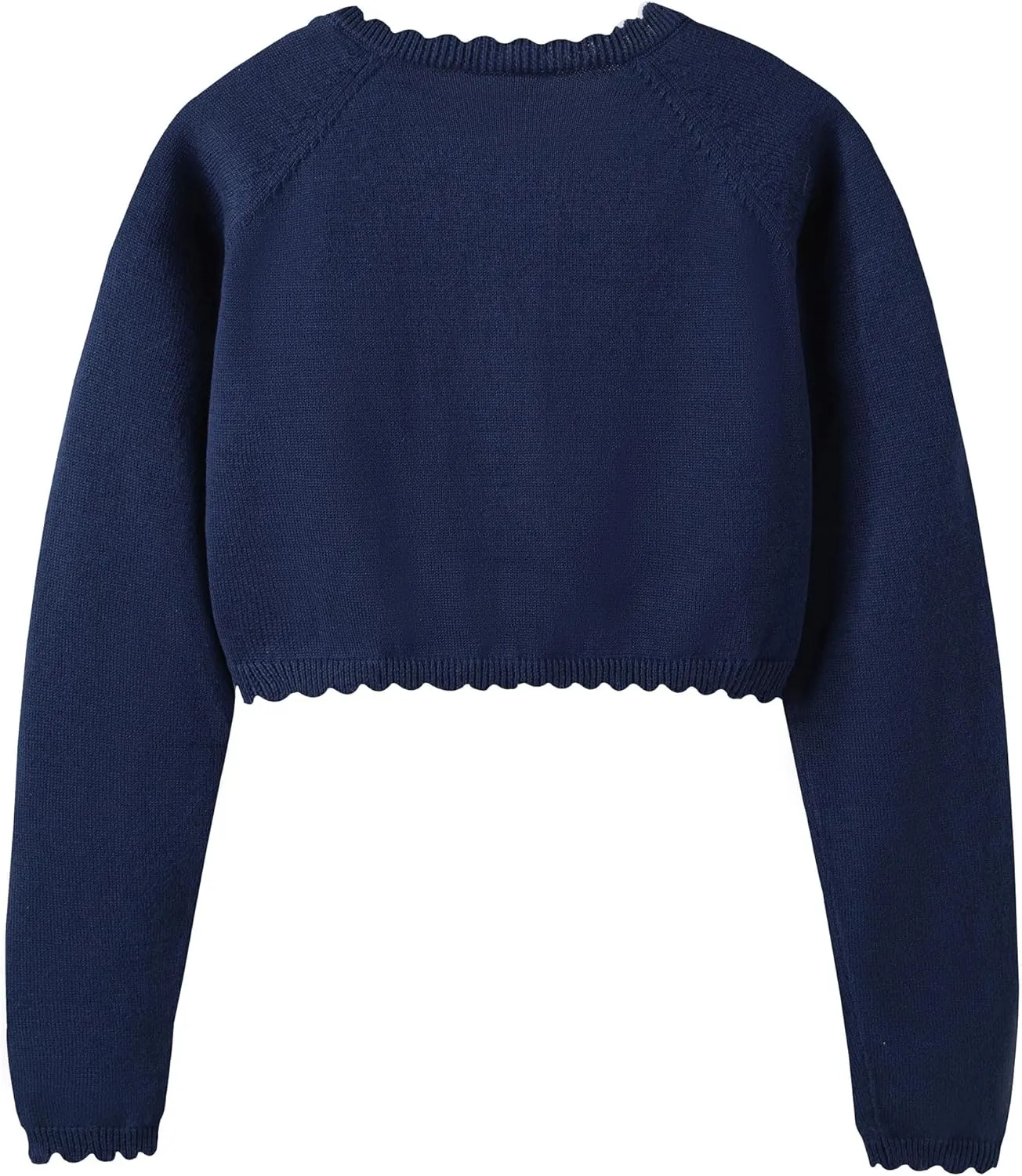 Girls Cardigan Sweater Long Sleeve Knit Bolero Shrug Cropped Tops Kids Cardigans with Button