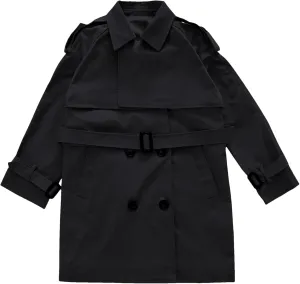 Girl's Trench Coat Single Breasted Windbreaker Jacket Outwear with Belt for 4-17 Years