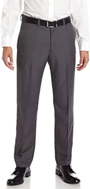 Haggar Men's Cool 18 Classic Fit Flat Front Hidden Expandable Waistband Casual Pant