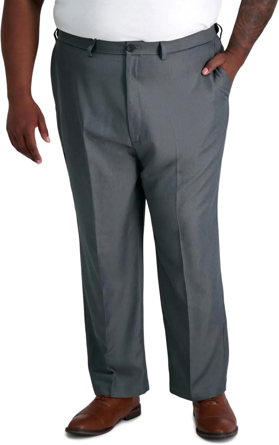 Haggar Men's Cool 18 Flat Front Pant Reg. and Big & Tall Sizes