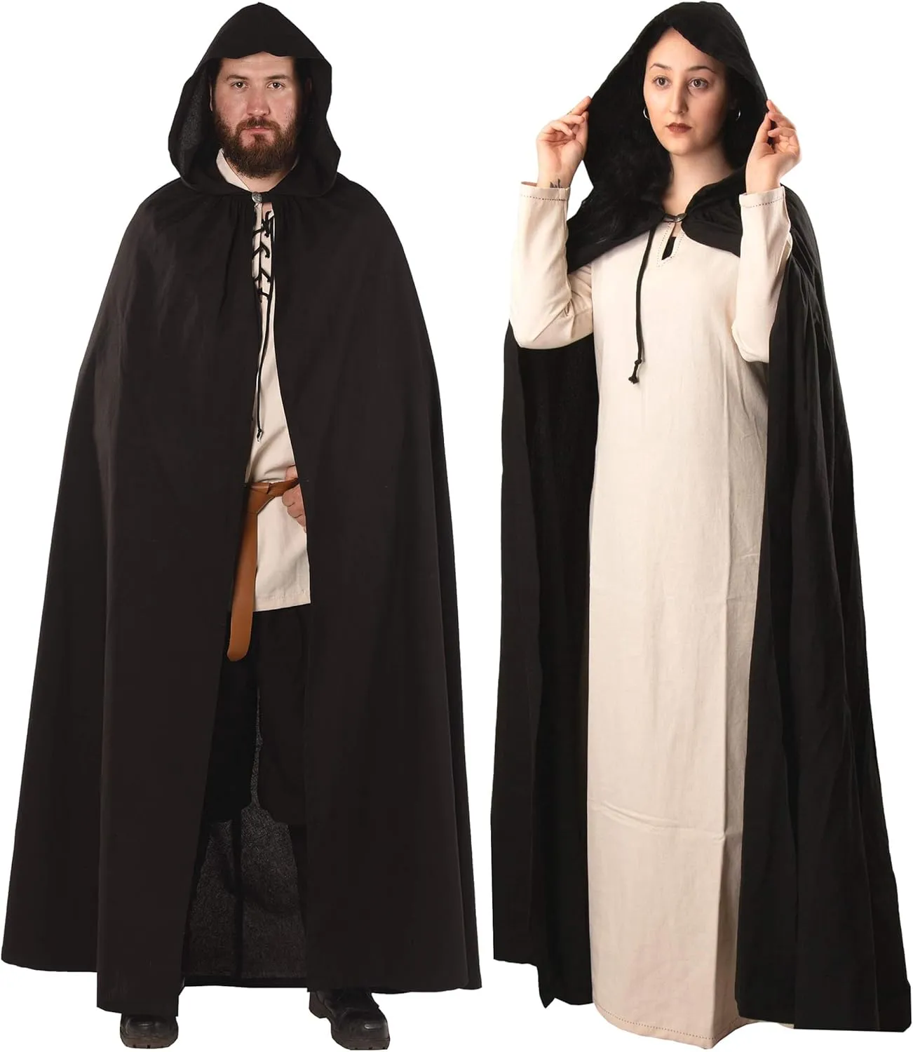 Hero Medieval Hooded Cape by CALVINA Costumes  Unisex - Made in Turkey