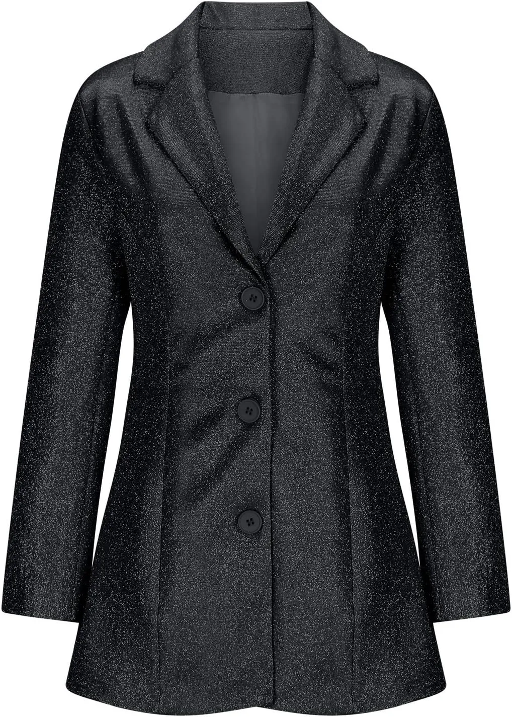 HGps8w Women's Sequins Blazer Dress Sexy Button Up Long Blazers Sparkle Suit Jackets Formal Evening Party Club Outfits