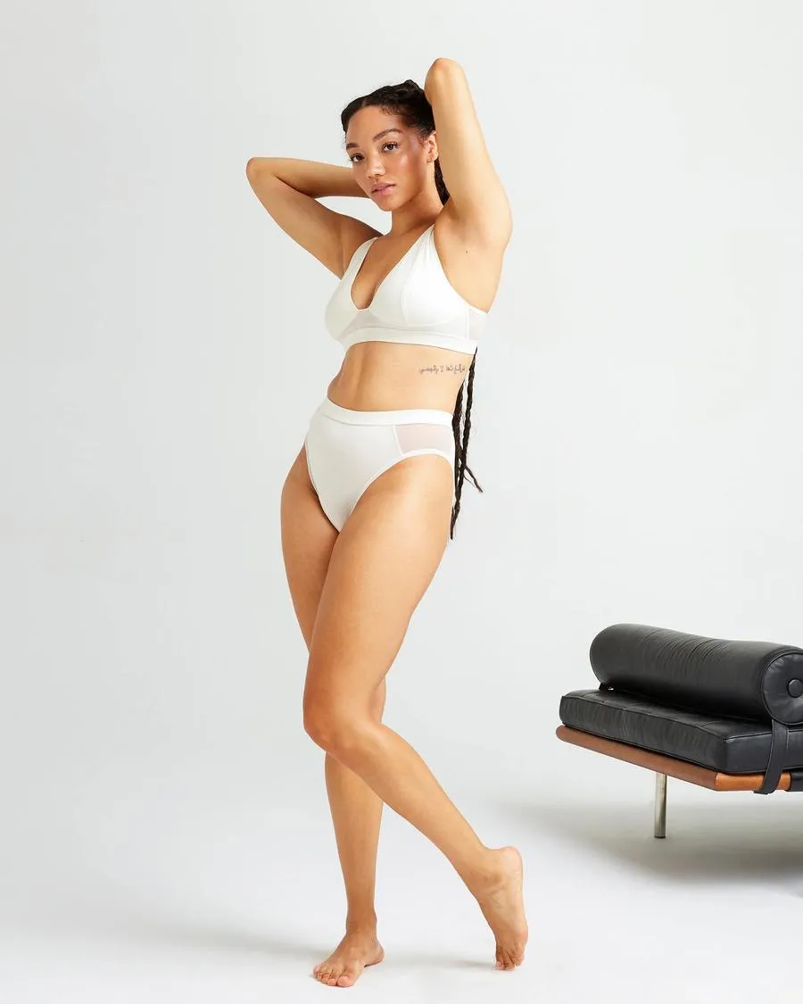 High Cut Bralette (Bone)