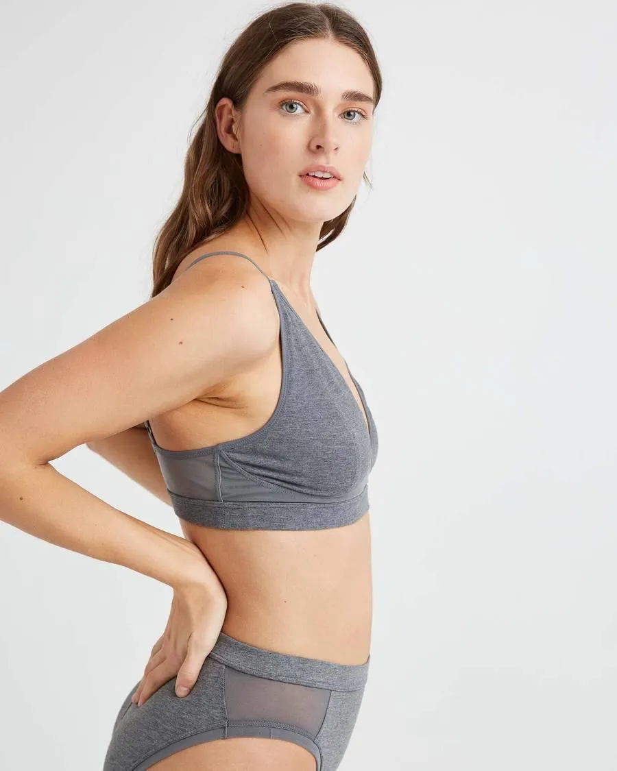 High Cut Bralette (Charcoal)