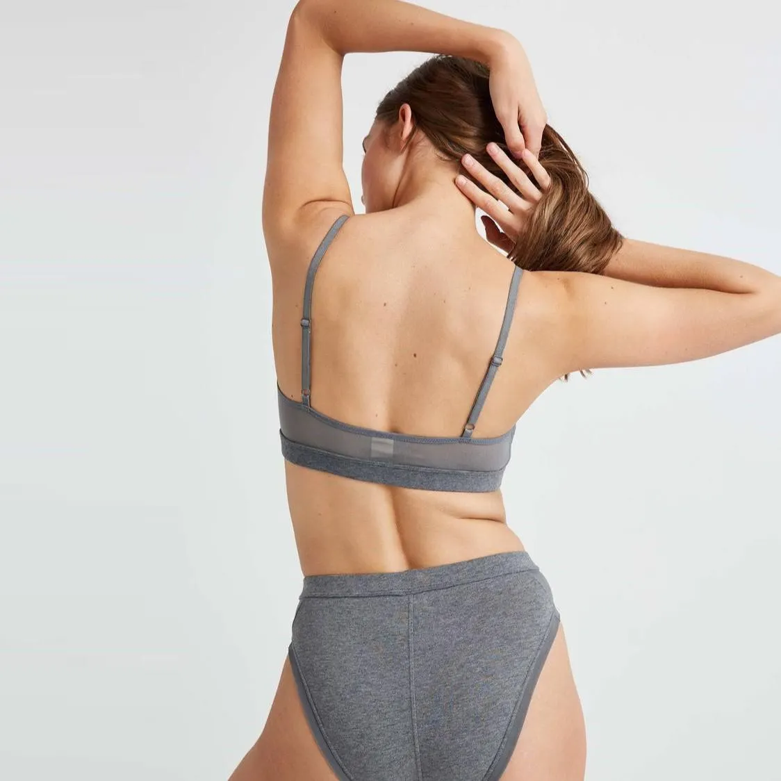 High Cut Bralette (Charcoal)