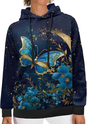 Hoodies for Women Long Sleeve Hooded Sweatshirt Drawstring Pullover Sweaters Plus Size Track Jackets With Pockets