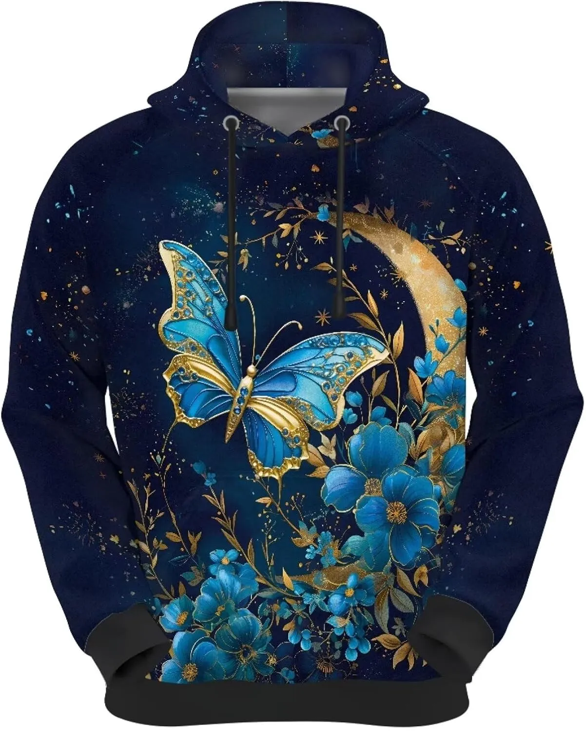 Hoodies for Women Long Sleeve Hooded Sweatshirt Drawstring Pullover Sweaters Plus Size Track Jackets With Pockets