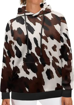 Hoodies for Women Long Sleeve Hooded Sweatshirt Drawstring Pullover Sweaters Plus Size Track Jackets With Pockets