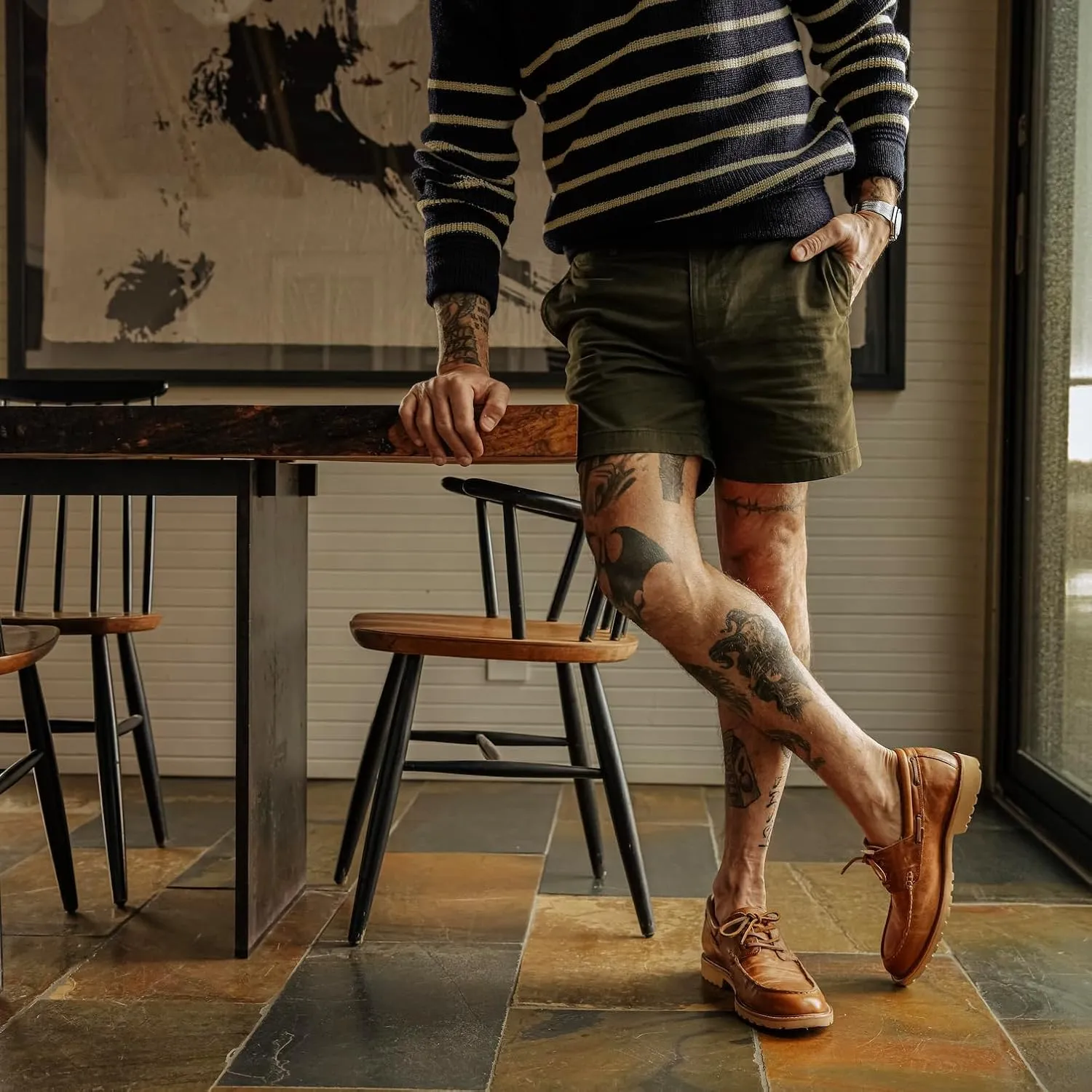 Huckberry Flint and Tinder Men's 365 Chino Short, Stretch Comfort Men's Shorts
