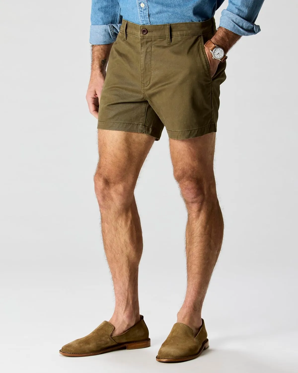 Huckberry Flint and Tinder Men's 365 Chino Short, Stretch Comfort Men's Shorts