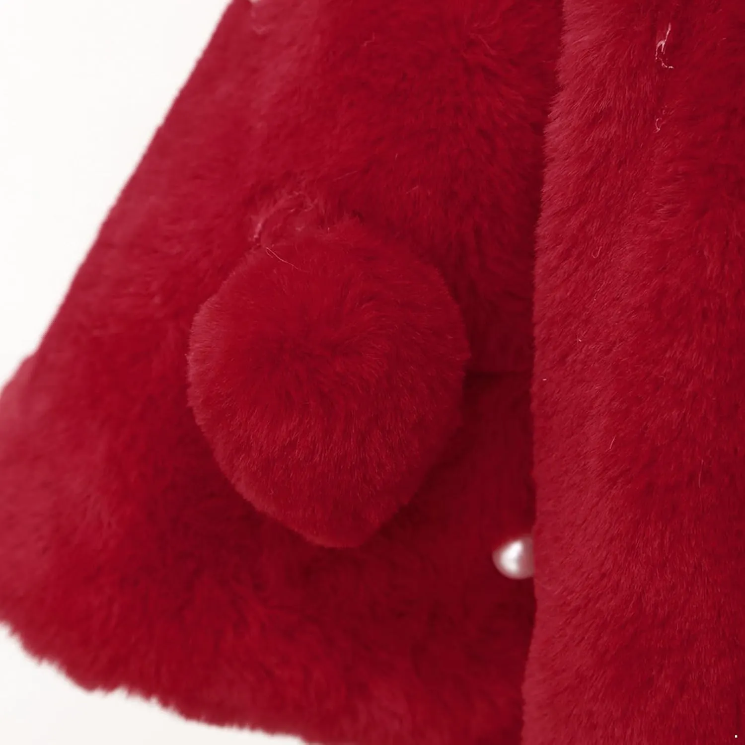 iiniim Toddler Baby Girls Faux Fur Coat Cloak Jacket Dress Cover Cape Poncho for Wedding Birthday Winter Warm Outerwear