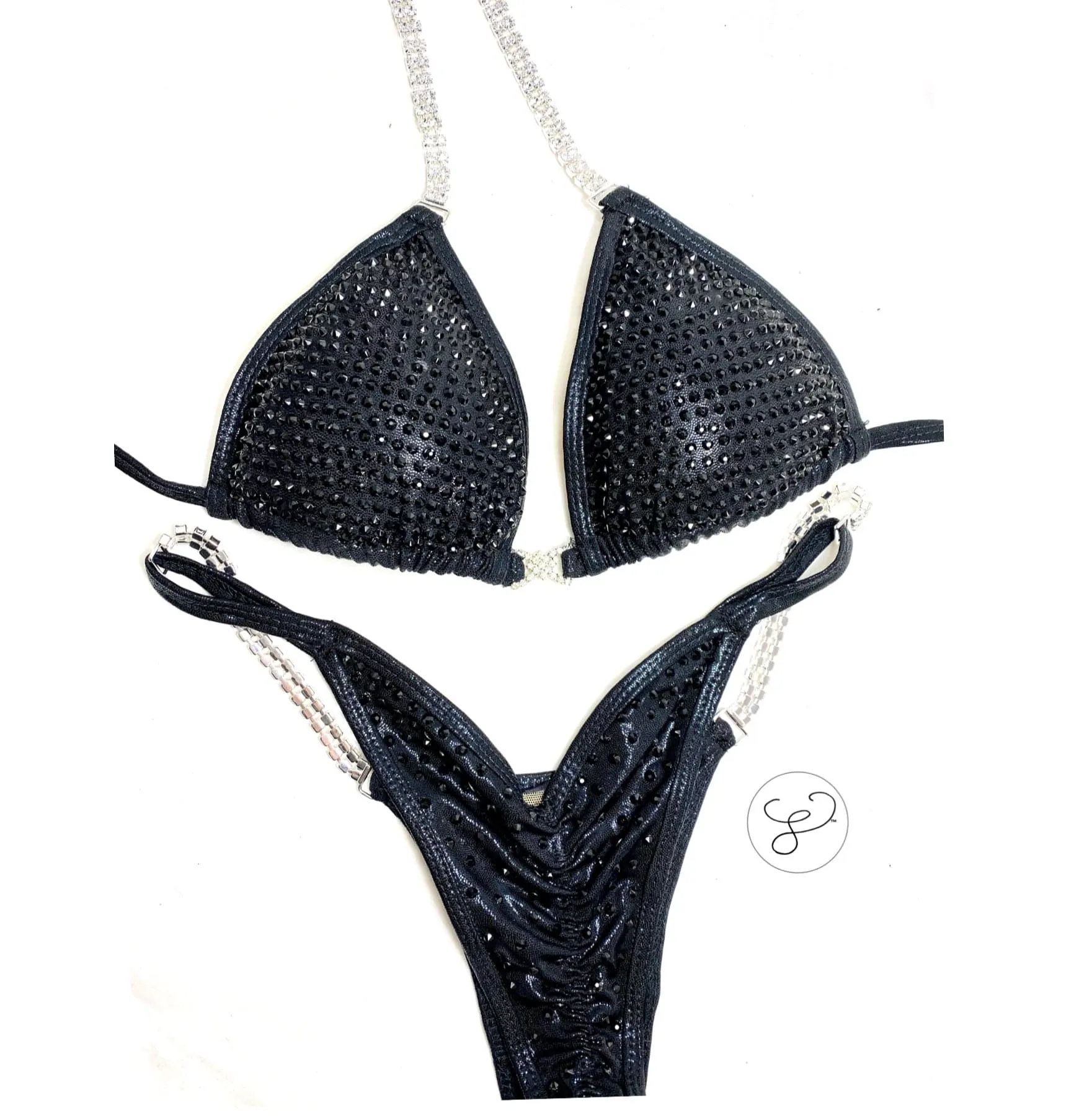 Jewell Elite Monochrome Black Competition Bikini