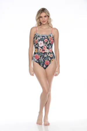 Johnny Was Mia Spaghetti Strap One Piece Swimsuit CSW7121BH