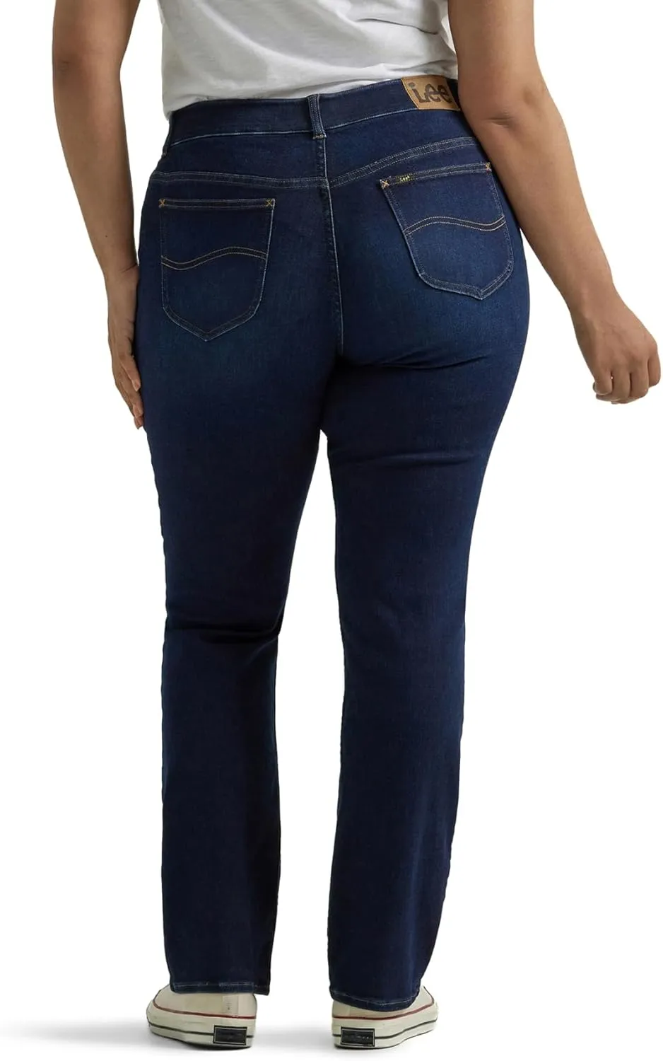 Lee womens Plus Size Ultra Lux Comfort With Flex Motion Straight Leg Jean