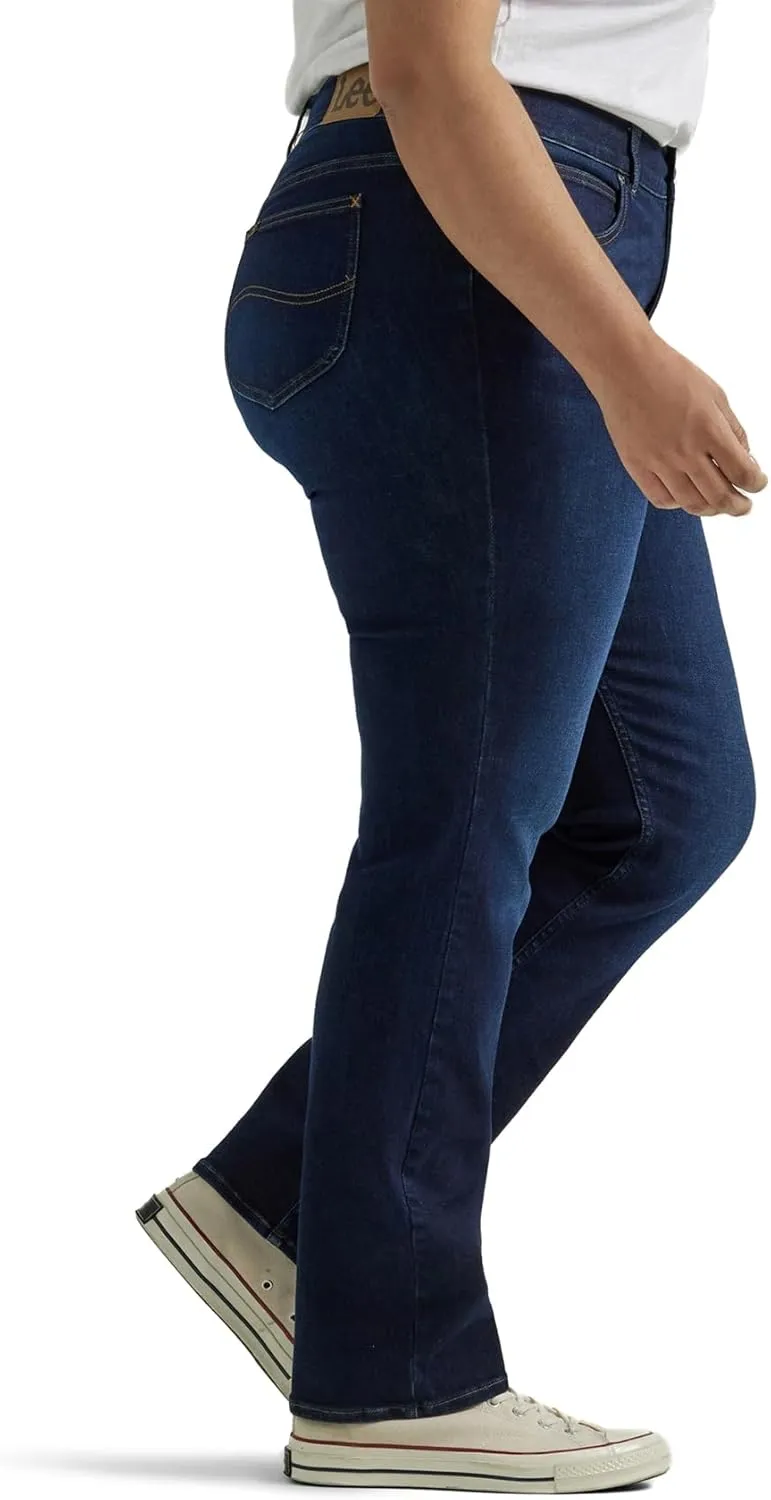 Lee womens Plus Size Ultra Lux Comfort With Flex Motion Straight Leg Jean