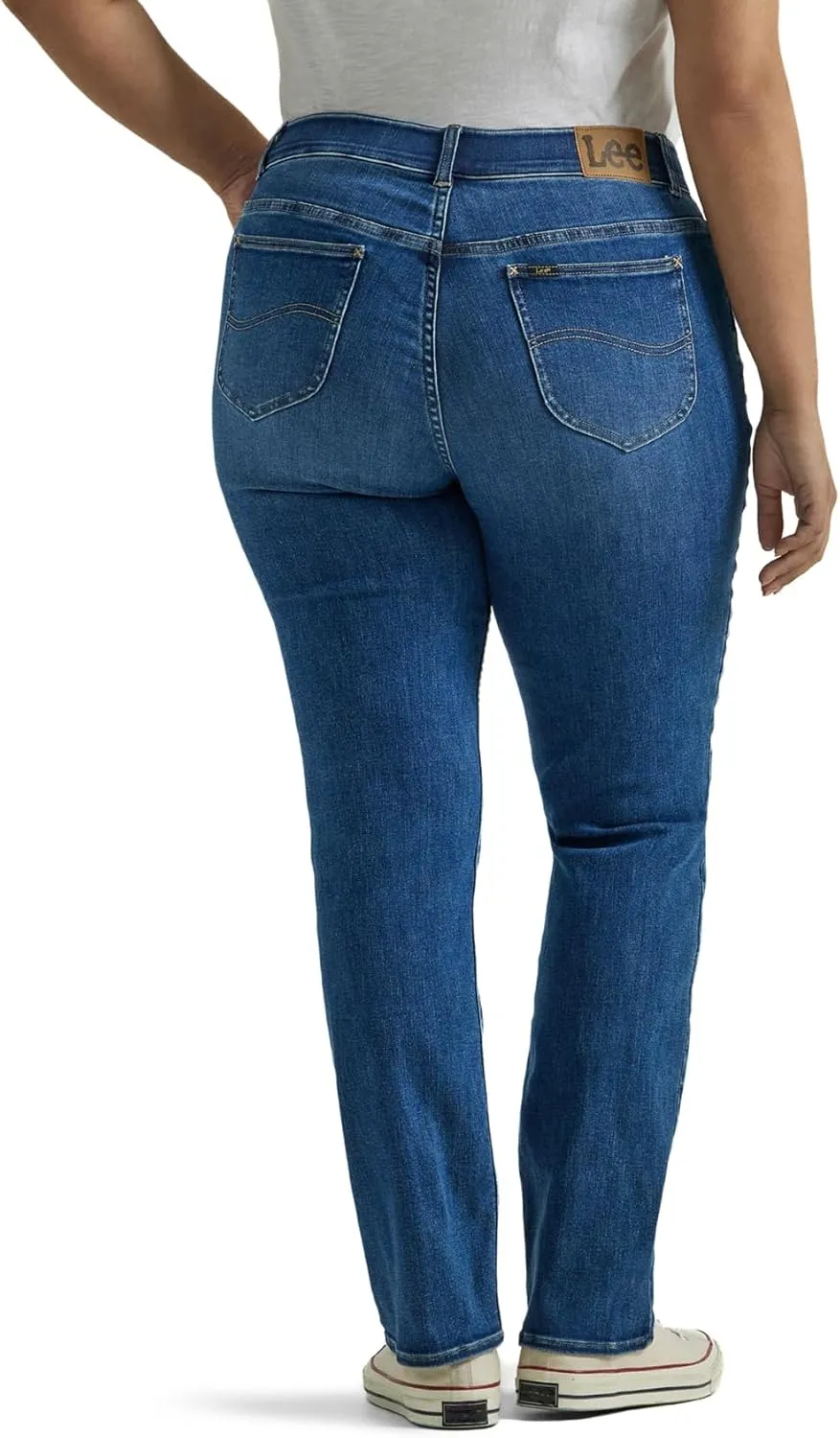 Lee womens Plus Size Ultra Lux Comfort With Flex Motion Straight Leg Jean