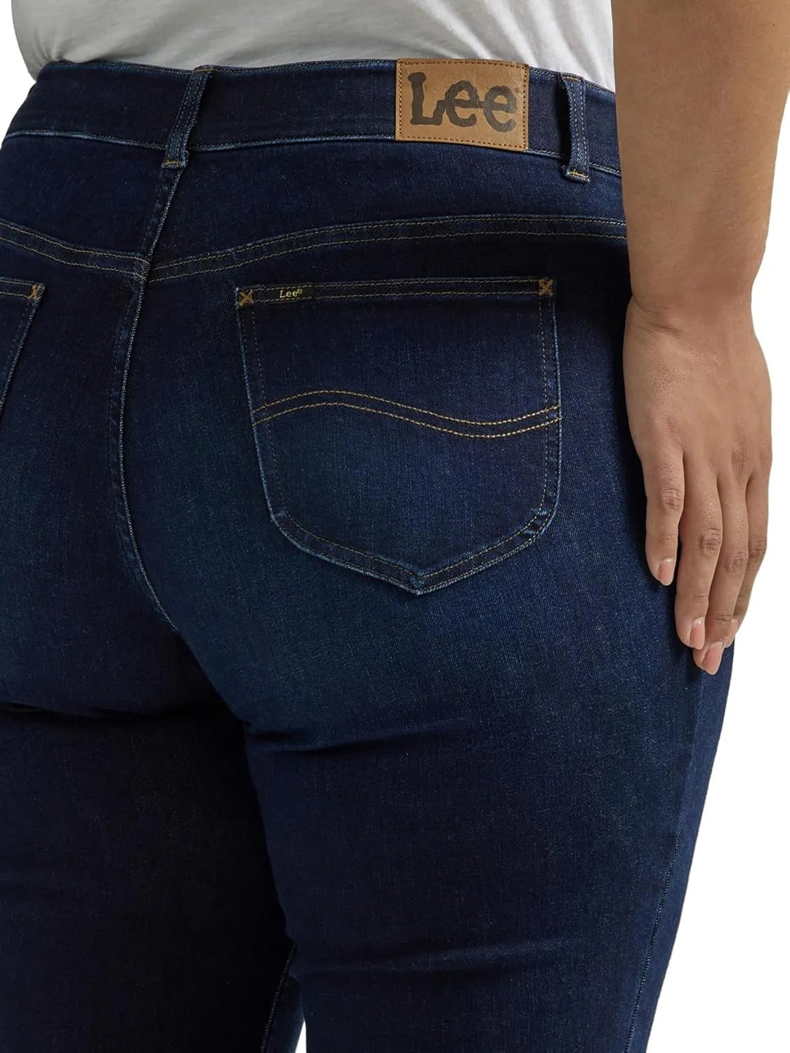 Lee womens Plus Size Ultra Lux Comfort With Flex Motion Straight Leg Jean