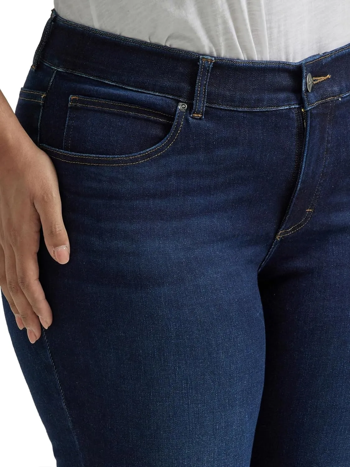 Lee womens Plus Size Ultra Lux Comfort With Flex Motion Straight Leg Jean