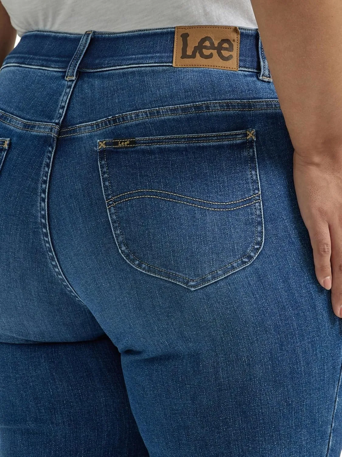 Lee womens Plus Size Ultra Lux Comfort With Flex Motion Straight Leg Jean