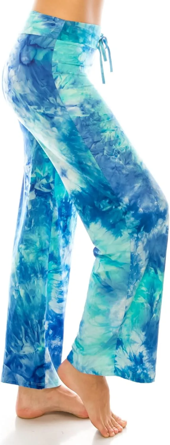 Leggings Depot Women's Casual Long Pajama Lounge Pants Drawstring Sleepwear-Print Design