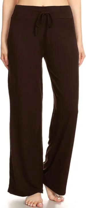 Leggings Depot Women's Drawstring Pajama Pants Wide Leg Casual Comfy Sleepwear for Lounge and Yoga