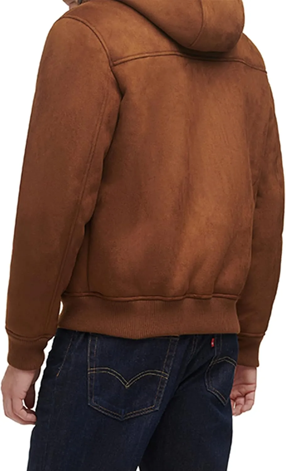 Levi's Men's Faux Shearling Hoody Bomber Jacket