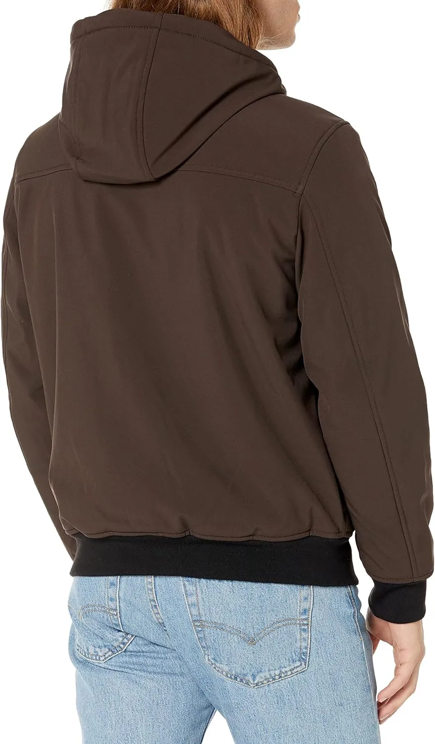 Levi's Men's Soft Shell Sherpa Lined Hooded Bomber Jacket