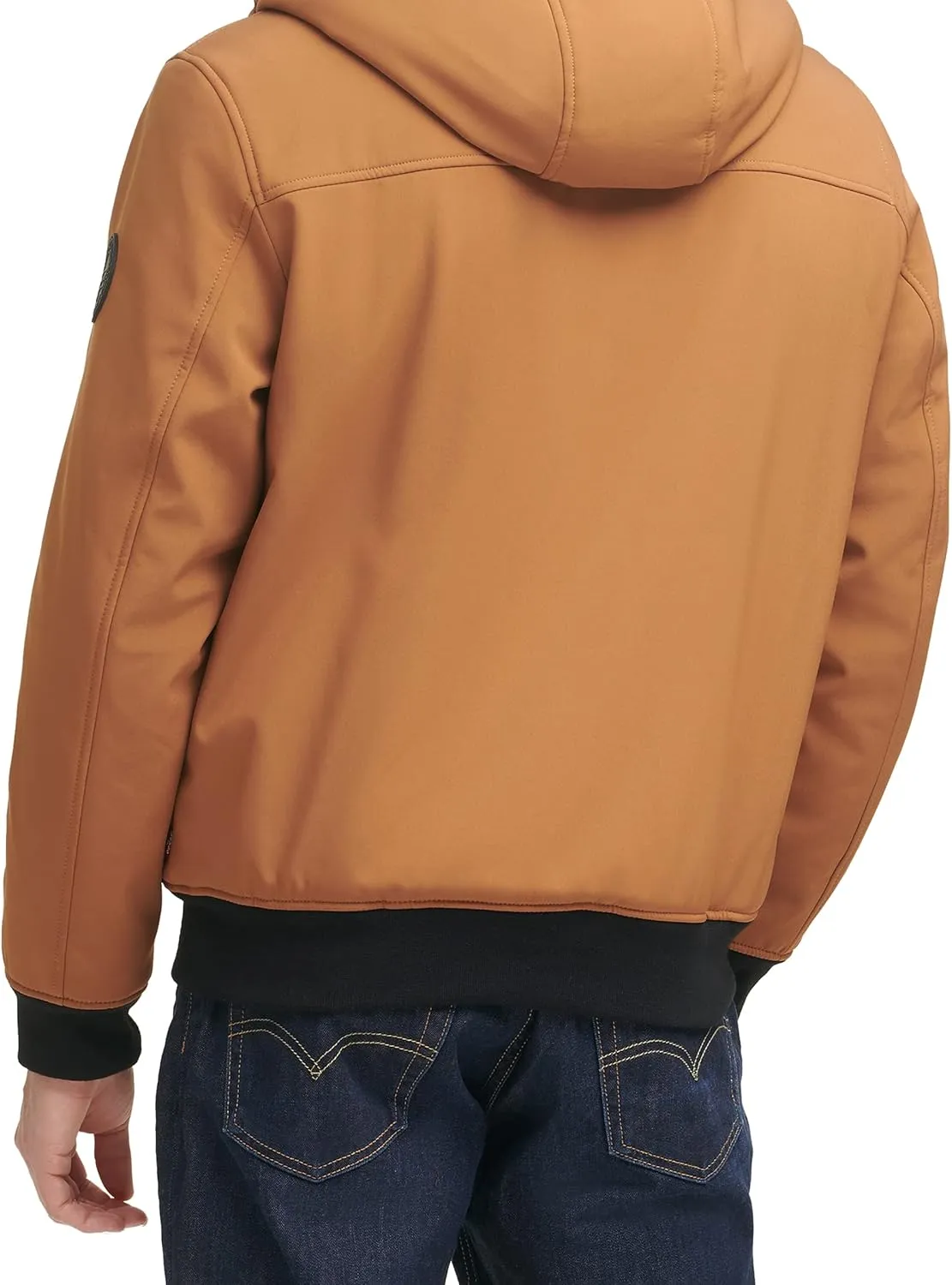 Levi's Men's Soft Shell Sherpa Lined Hooded Bomber Jacket