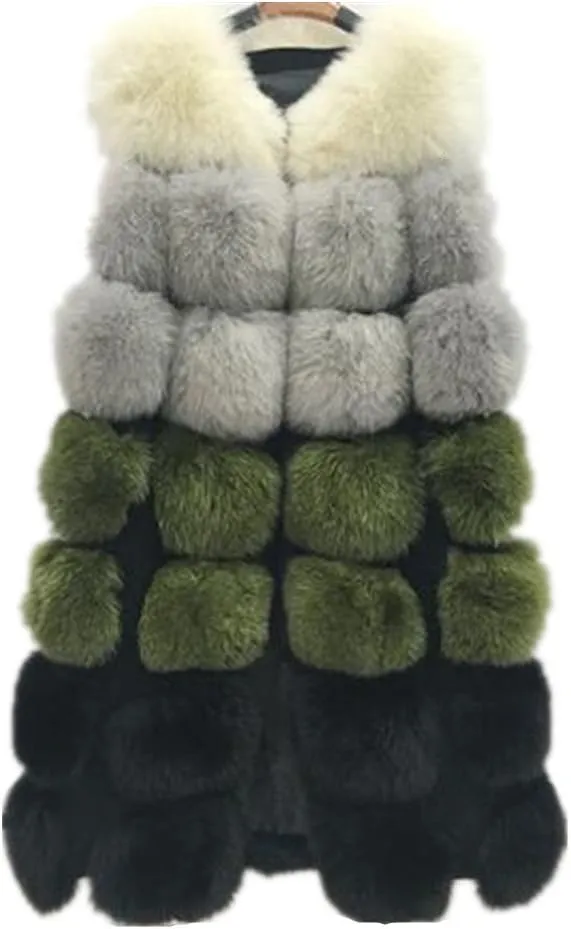 Lisa Colly Winter Waistcoat Women's Faux Fur Vest Sleeveless Jacket Coat Outerwear