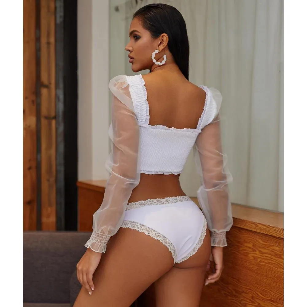 long sleeve split swimsuit