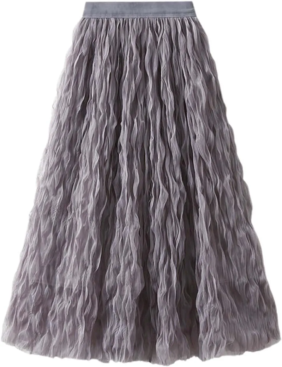 Long Tulle Skirt High Waist Loose A Line for Women Boho Summer Flare/Irregular Flowy Elegant for Parties Everyday Wear