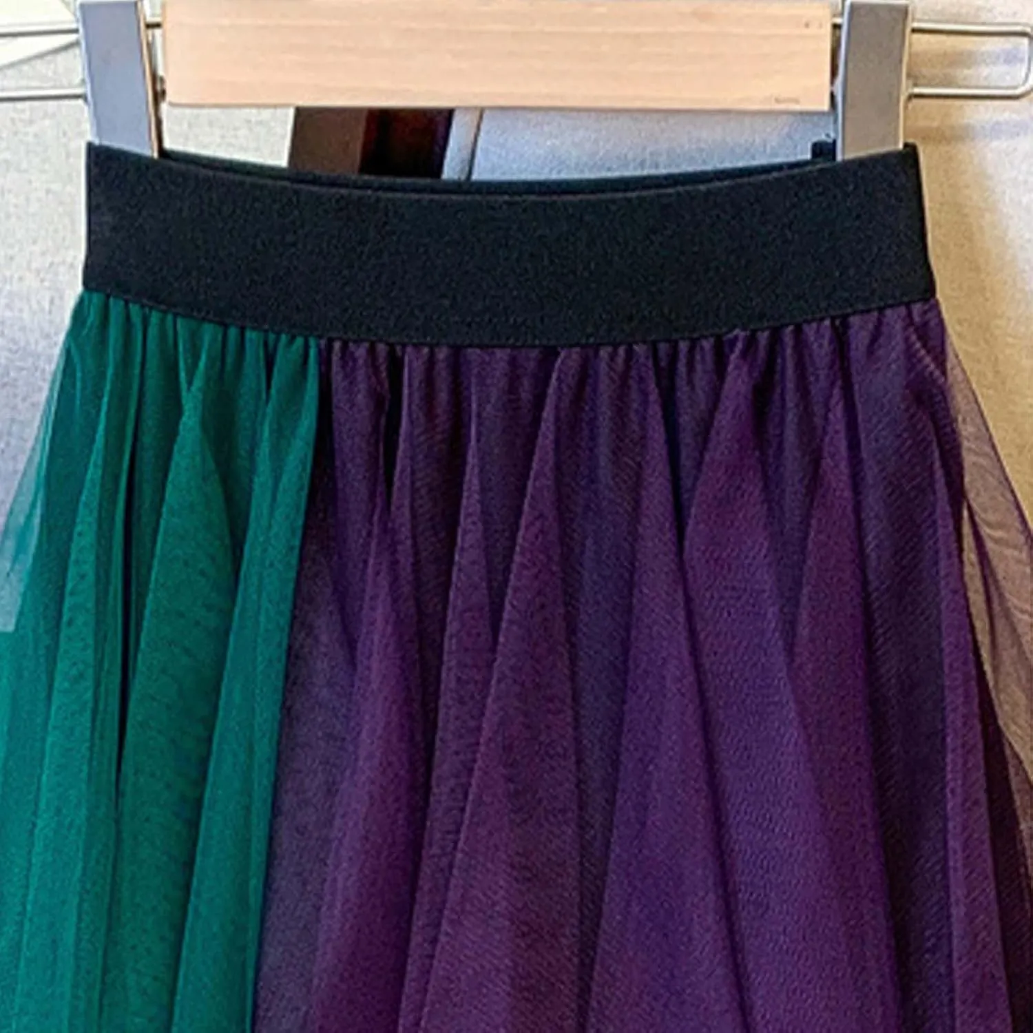 Long Tulle Skirt High Waist Loose A Line for Women Boho Summer Flare/Irregular Flowy Elegant for Parties Everyday Wear