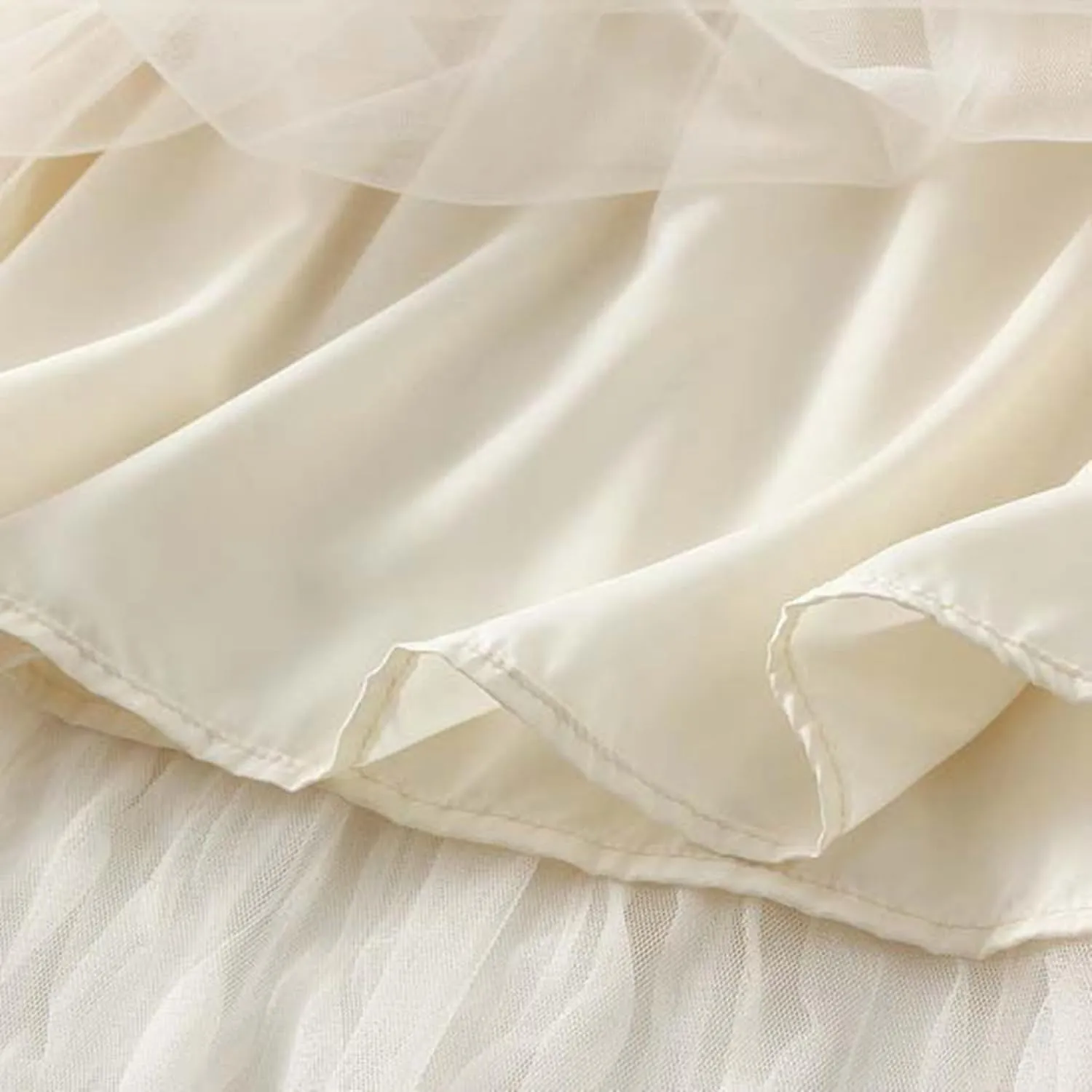 Long Tulle Skirt High Waist Loose A Line for Women Boho Summer Flare/Irregular Flowy Elegant for Parties Everyday Wear