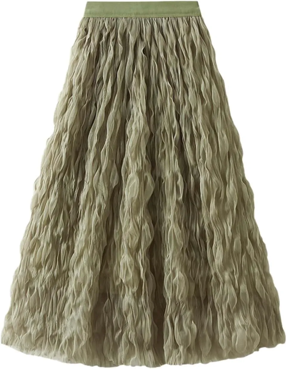 Long Tulle Skirt High Waist Loose A Line for Women Boho Summer Flare/Irregular Flowy Elegant for Parties Everyday Wear