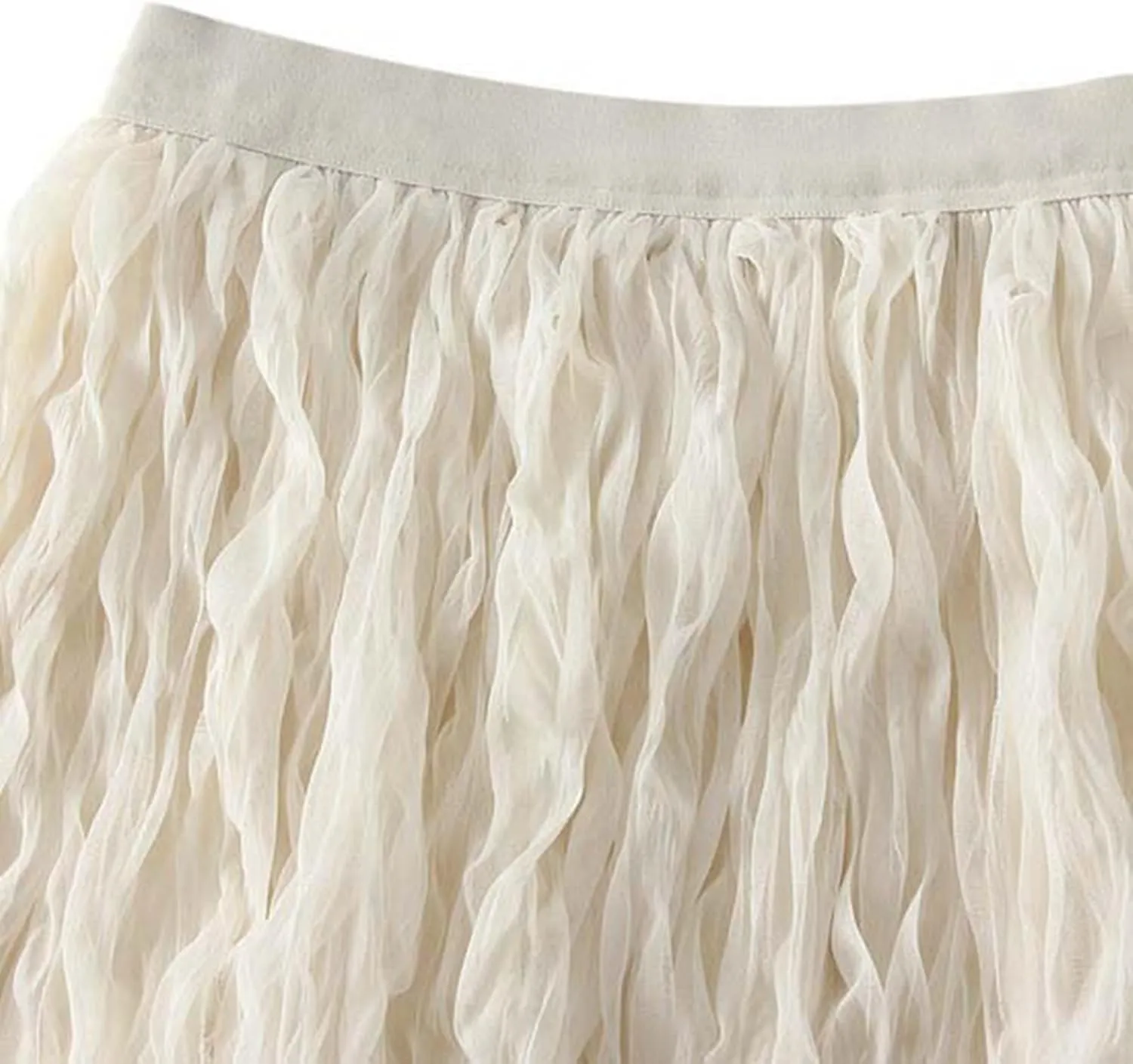 Long Tulle Skirt High Waist Loose A Line for Women Boho Summer Flare/Irregular Flowy Elegant for Parties Everyday Wear