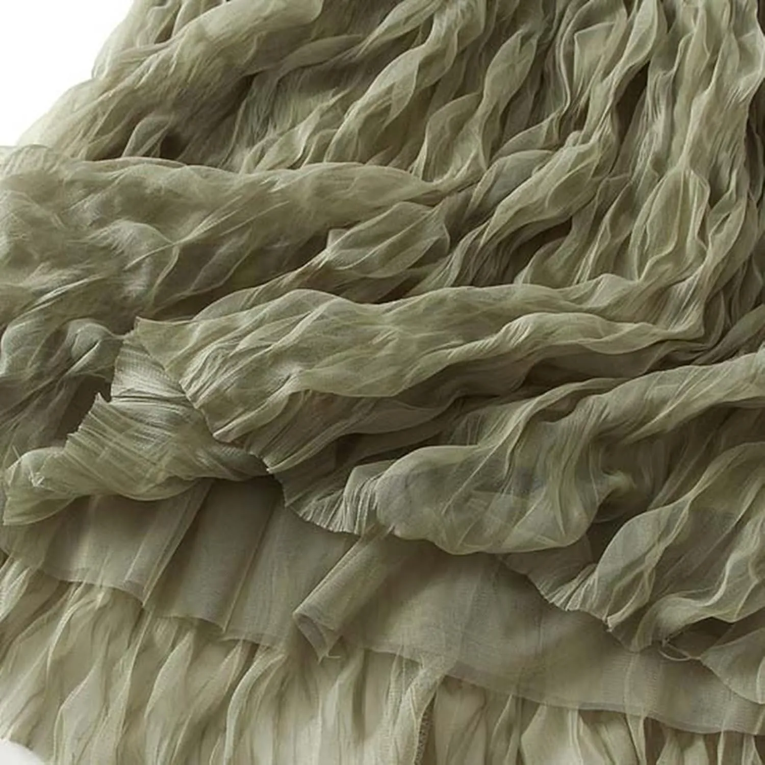 Long Tulle Skirt High Waist Loose A Line for Women Boho Summer Flare/Irregular Flowy Elegant for Parties Everyday Wear