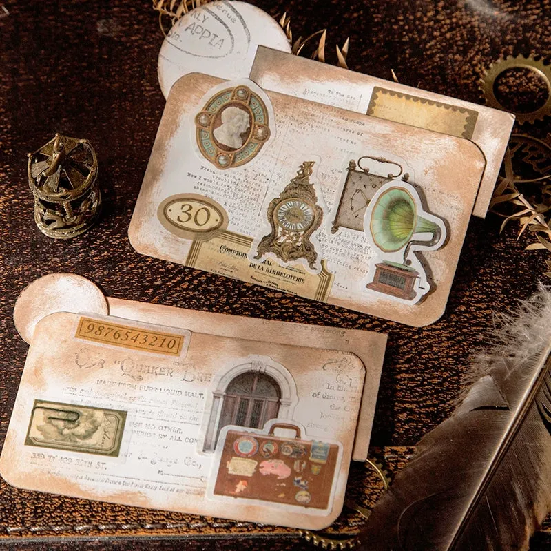Love Old Objects Retro Items Stickers - Door,  Clocks, Trunks, Tea Ware