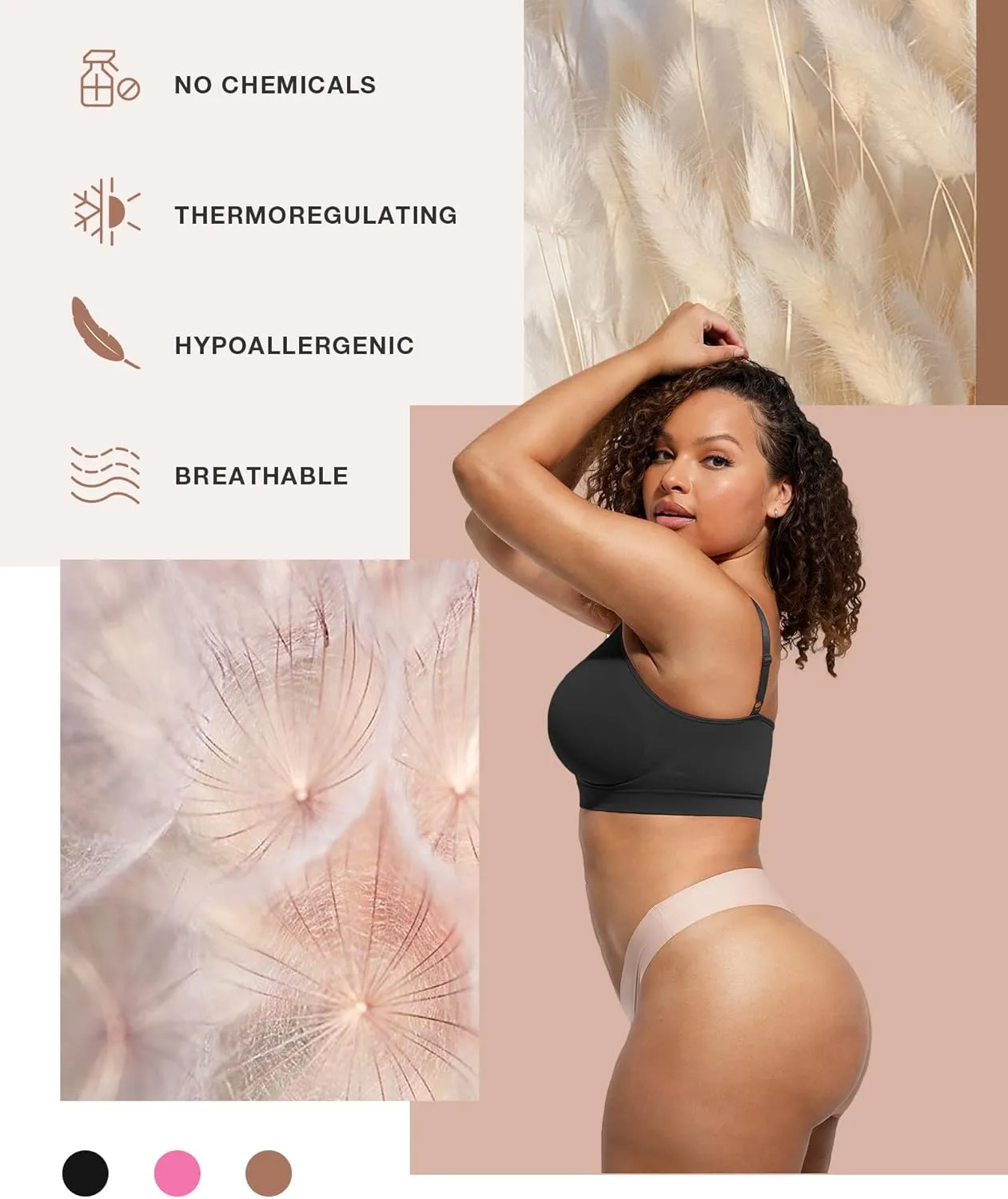 Lover-Beauty Bralettes for Women - Wireless Seamless Bra Stretch Comfort No Underwire Unlined Everyday Bras