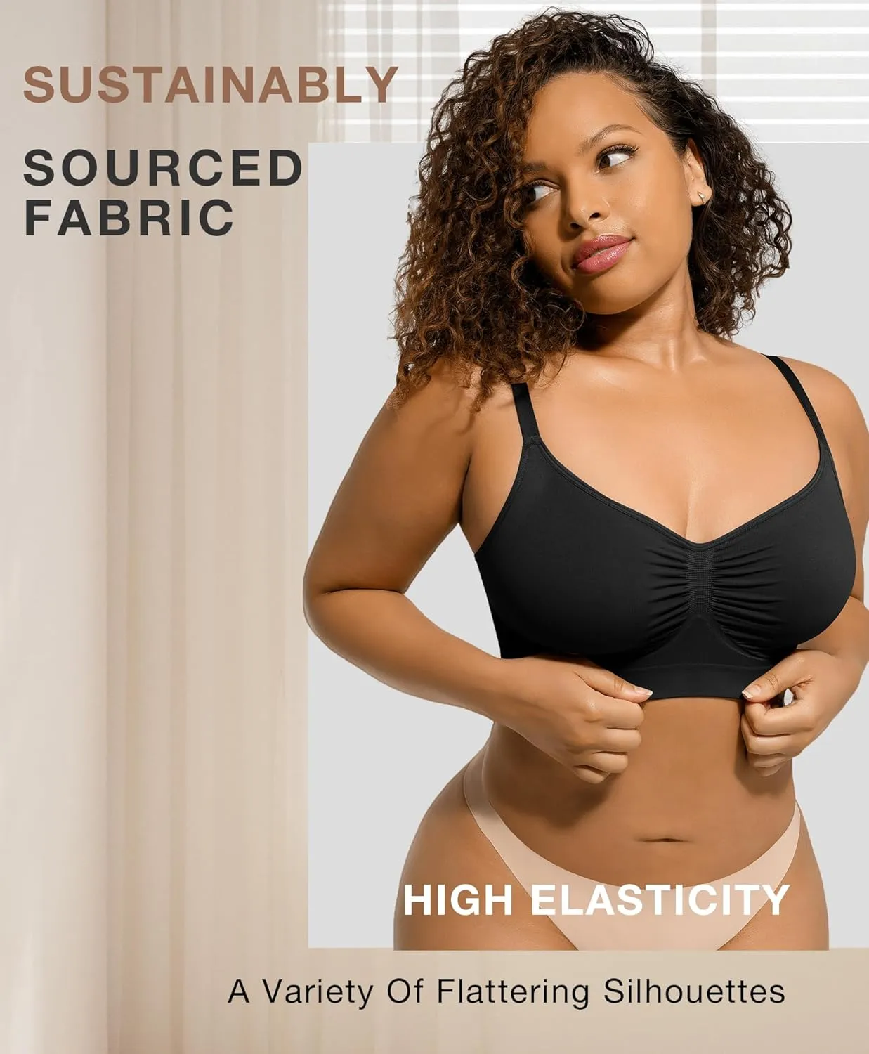 Lover-Beauty Bralettes for Women - Wireless Seamless Bra Stretch Comfort No Underwire Unlined Everyday Bras