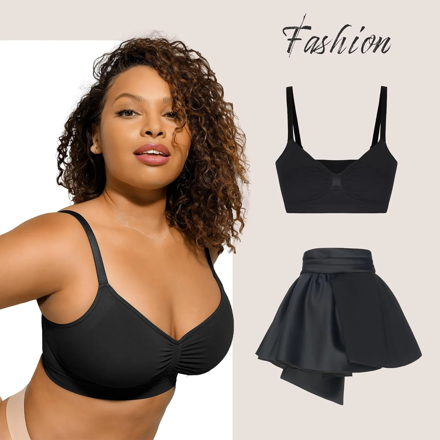Lover-Beauty Bralettes for Women - Wireless Seamless Bra Stretch Comfort No Underwire Unlined Everyday Bras