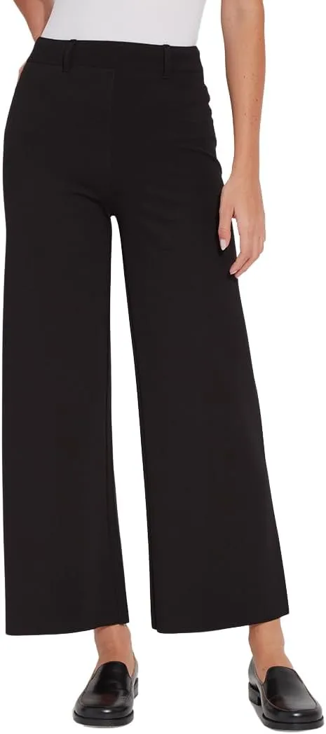 Lyss Erin Wide Leg Ponte Pants  High Waist Wide Leg Pants for Women, Made with Lightweight Ponte Knit Fabric