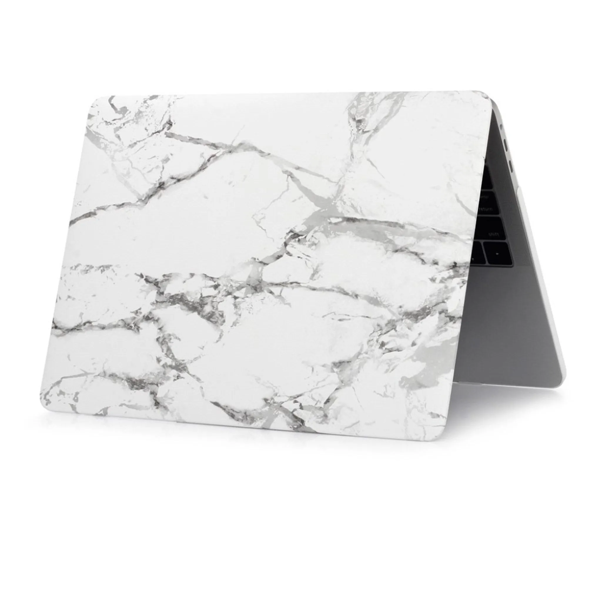MacBook Pro 13 Touchbar pattern printing protective case - Marble Grain / Dark Grey