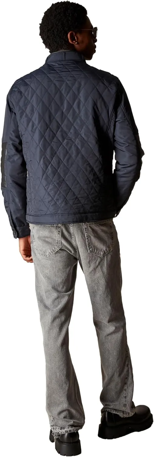 Members Only Belmont Men's Quilted Bomber Jacket | Men's Winter Diamond Quilted Outerwear