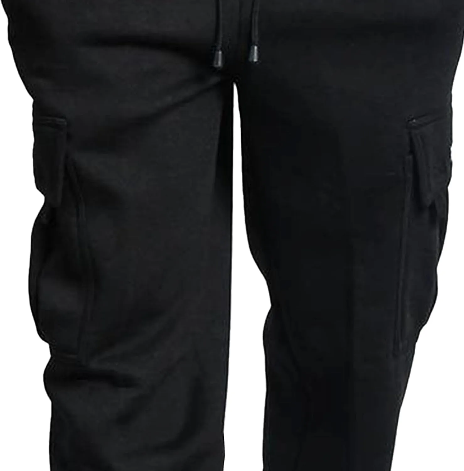 Men's Baggy Straight Leg Casual Pants Drawstring Loose Fit Casual Pants Outdoor Hiking Cargo Trousers