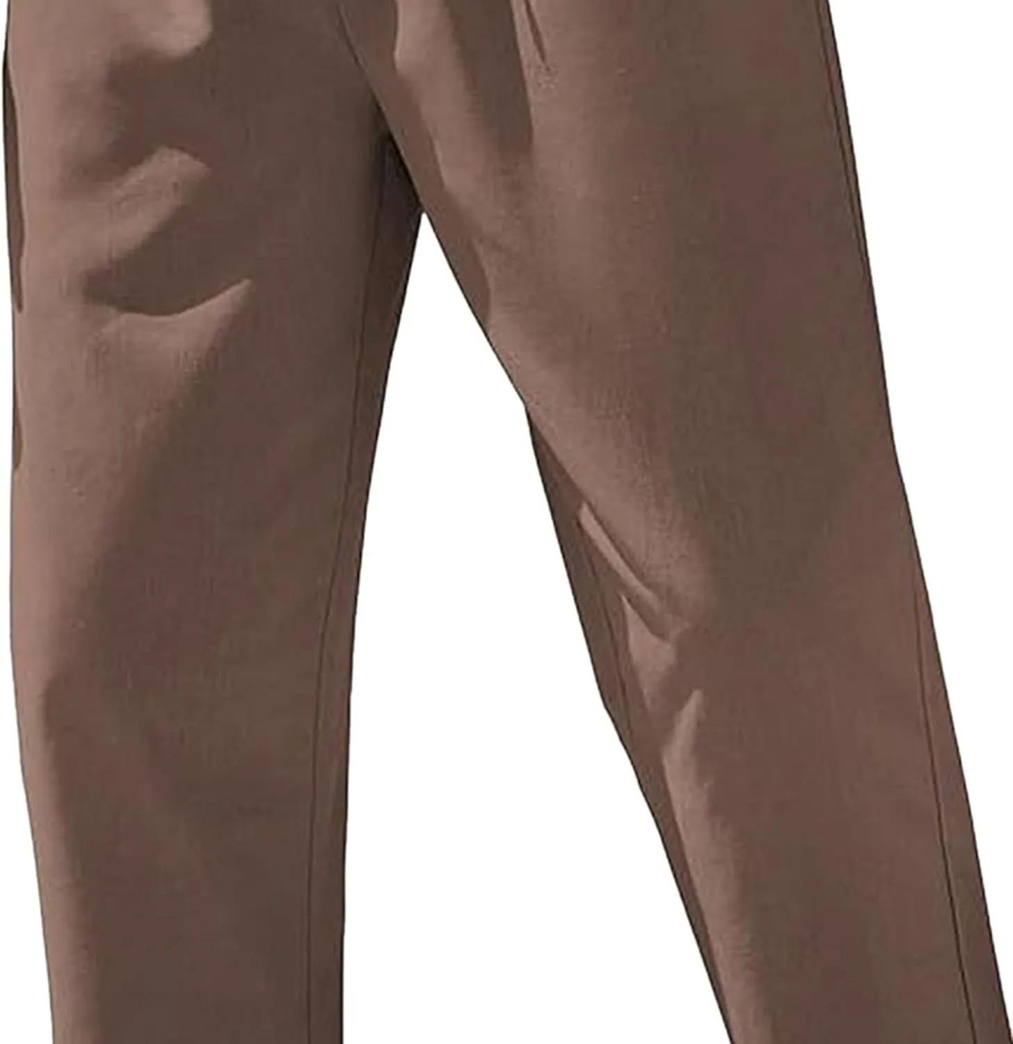 Men's Basic Cotton Liene Loose Fit Pants Elasitc Waist Lightweight Summer Trousers Casual Solid Yoga Beach Pants