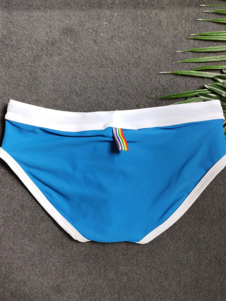 Mens Beachwear Bulge Pouch Paded Swim Briefs