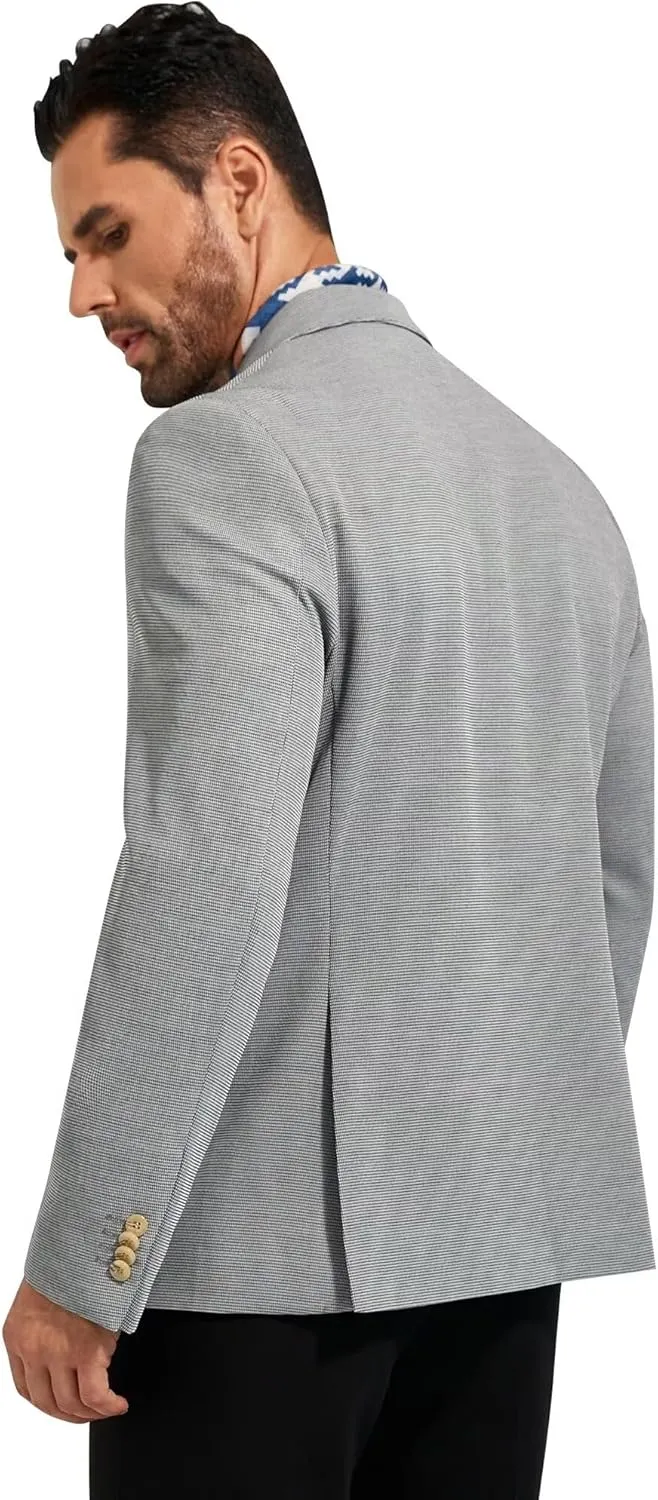 Mens Casual Blazers Jacket Slim Fit Sport Coats for Men Double Breasted 2 Button Suit Jackets for Men Peak Lapel Tuxedo Men