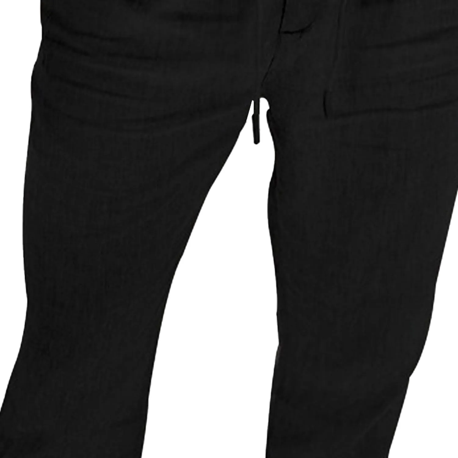 Men's Cotton Linen Drawstring Casual Pants Solid Yoga Lightweight Trousers Straight Leg Summer Hiking Pants