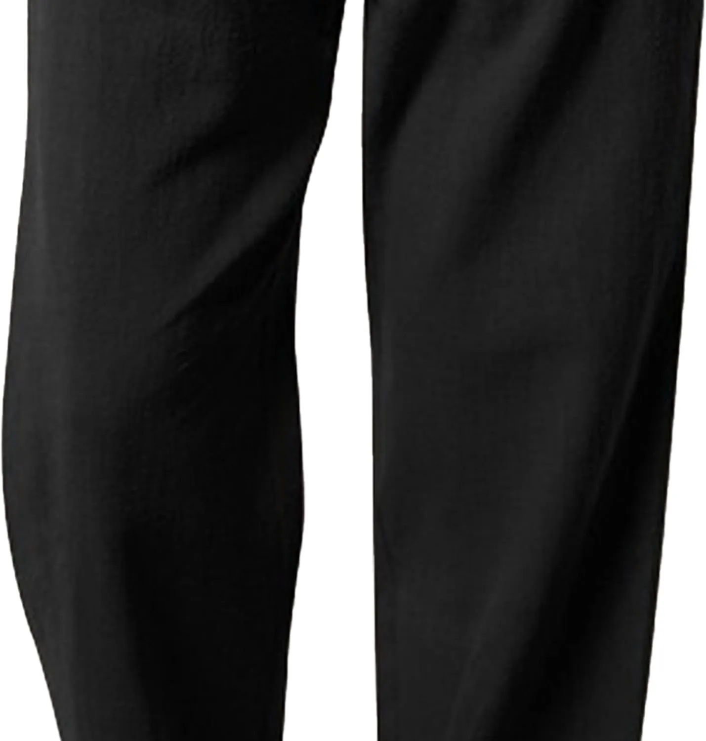 Men's Cotton Linen Sweatpants Yoga Pants Casual Loose Fit Jogging Pants Solid Drawstring Elastic Waist Trousers