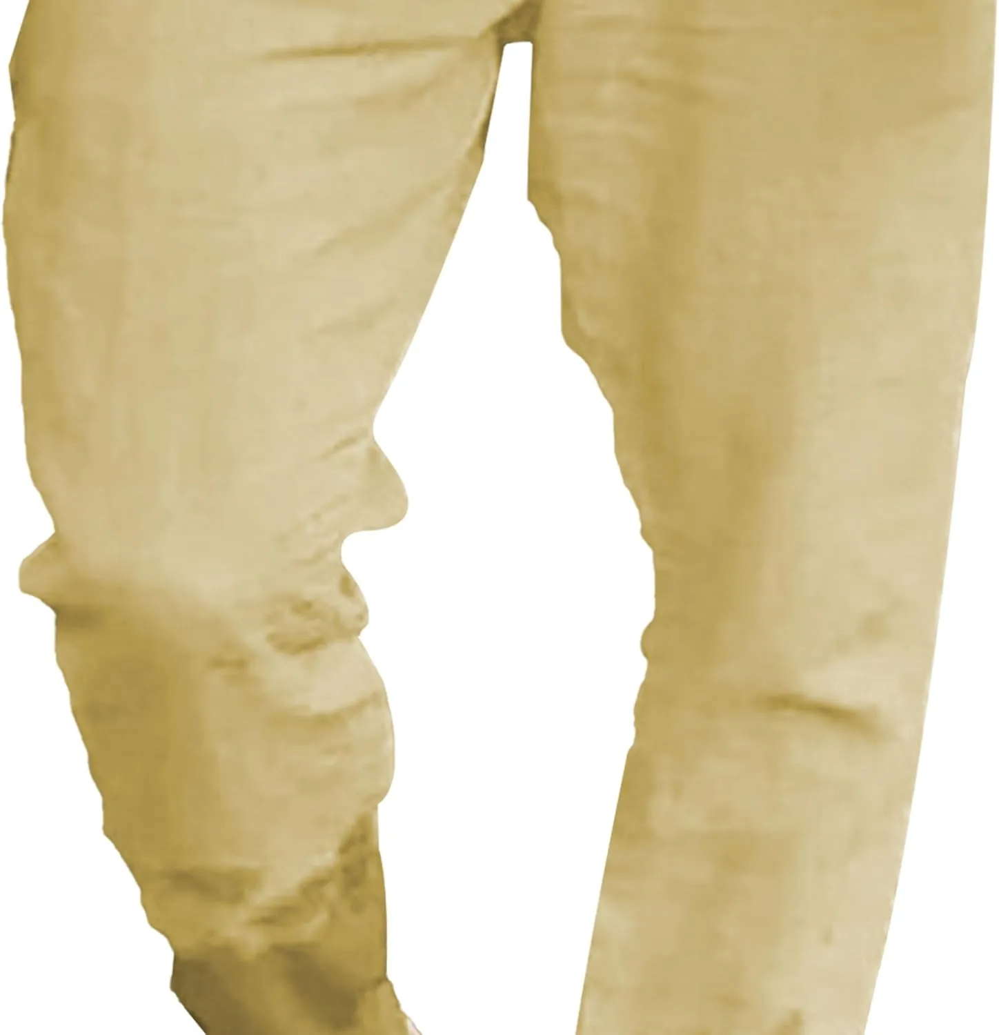 Men's Drawstring Solid Casual Beach Pants Straight Leg Loose Fit Summer Trousers Elastic Waist Solid Hiking Pants